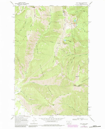 United States Geological Survey Goat Peak, MT (1966, 24000-Scale) digital map