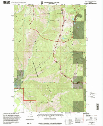 United States Geological Survey Goat Peak, MT (1997, 24000-Scale) digital map