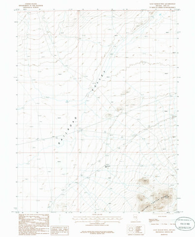 United States Geological Survey Goat Ranch Well, NV (1985, 24000-Scale) digital map