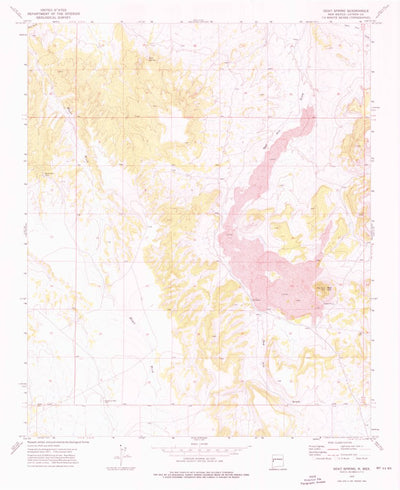 United States Geological Survey Goat Spring, NM (1972, 24000-Scale) digital map