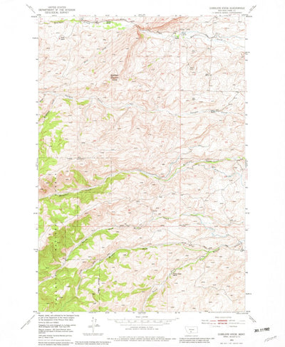 United States Geological Survey Gobblers Knob, MT (1951, 24000-Scale) digital map
