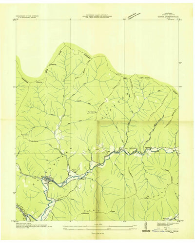 United States Geological Survey Gobey, TN (1935, 24000-Scale) digital map
