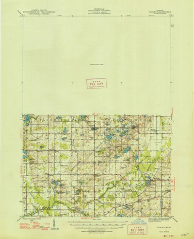 United States Geological Survey Gobles, MI (1946, 62500-Scale) digital map