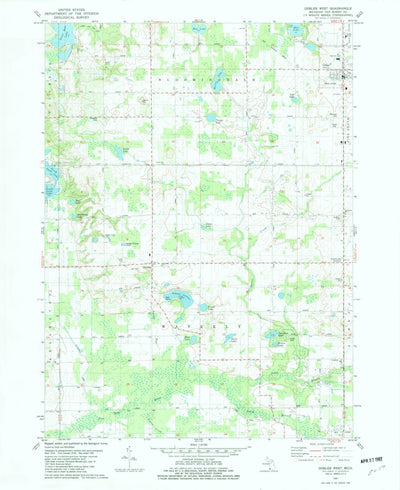 United States Geological Survey Gobles West, MI (1981, 24000-Scale) digital map