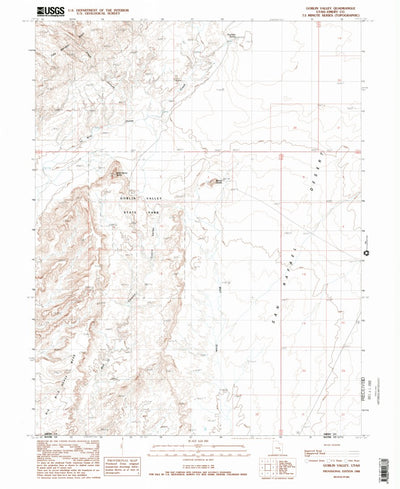United States Geological Survey Goblin Valley, UT (1988, 24000-Scale) digital map