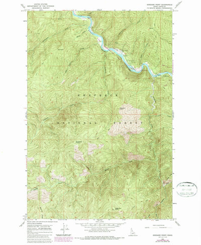 United States Geological Survey Goddard Point, ID (1966, 24000-Scale) digital map