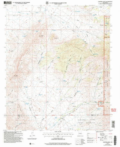 United States Geological Survey Godfrey Peak, NM (2004, 24000-Scale) digital map