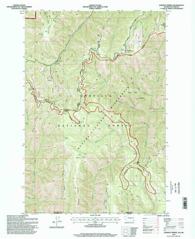United States Geological Survey Godman Spring, WA-OR (1995, 24000-Scale) digital map