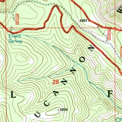 United States Geological Survey Godman Spring, WA-OR (1995, 24000-Scale) digital map