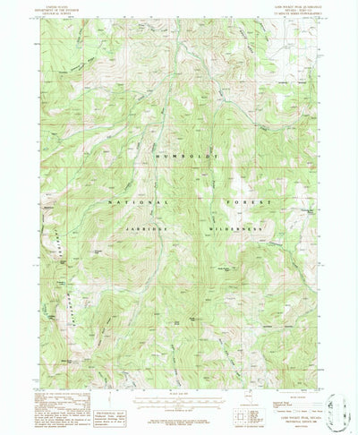 United States Geological Survey Gods Pocket Peak, NV (1986, 24000-Scale) digital map
