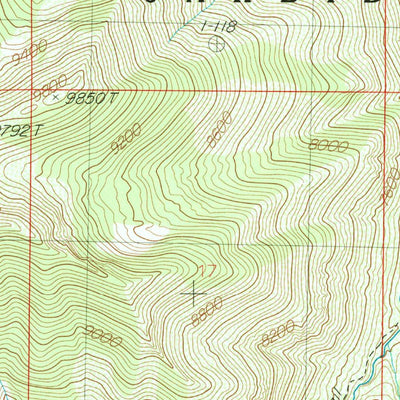 United States Geological Survey Gods Pocket Peak, NV (1986, 24000-Scale) digital map