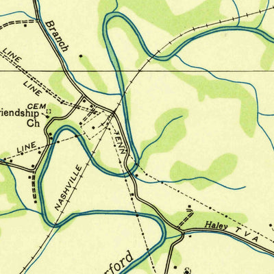 United States Geological Survey Godwin, TN (1936, 24000-Scale) digital map