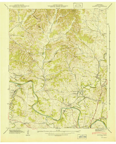 United States Geological Survey Godwin, TN (1941, 24000-Scale) digital map