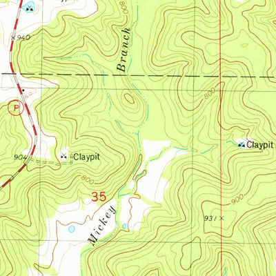 United States Geological Survey Goerlisch Ridge, MO (1980, 24000-Scale) digital map