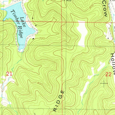 United States Geological Survey Goerlisch Ridge, MO (1980, 24000-Scale) digital map