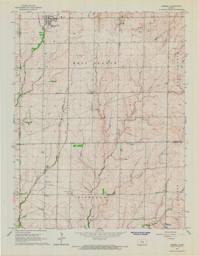 United States Geological Survey Goessel, KS (1965, 24000-Scale) digital map