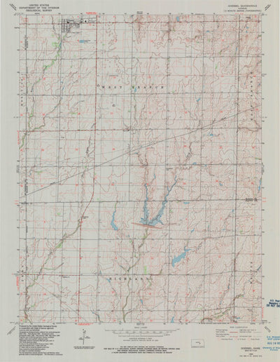 United States Geological Survey Goessel, KS (1989, 24000-Scale) digital map
