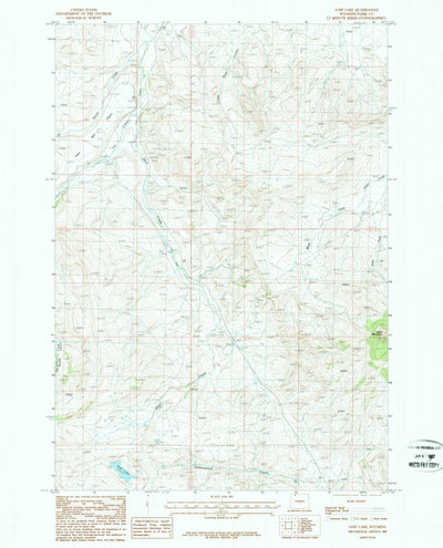 United States Geological Survey Goff Lake, WY (1987, 24000-Scale) digital map