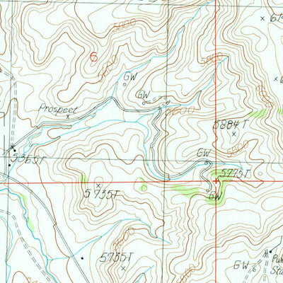 United States Geological Survey Goff Lake, WY (1987, 24000-Scale) digital map