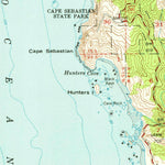United States Geological Survey Gold Beach, OR (1954, 62500-Scale) digital map
