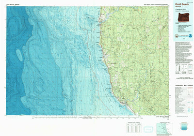 United States Geological Survey Gold Beach, OR (1993, 100000-Scale) digital map