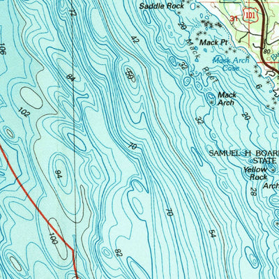 United States Geological Survey Gold Beach, OR (1993, 100000-Scale) digital map