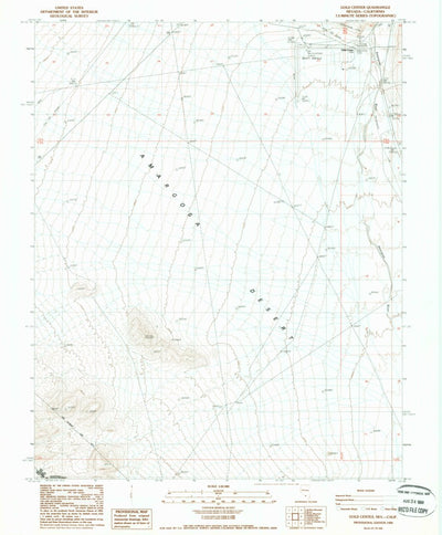 United States Geological Survey Gold Center, NV-CA (1988, 24000-Scale) digital map