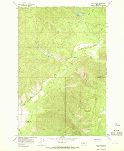 United States Geological Survey Gold Creek, MT (1965, 24000-Scale) digital map