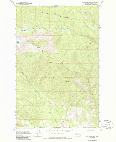 United States Geological Survey Gold Creek Peak, MT (1965, 24000-Scale) digital map
