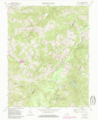 United States Geological Survey Gold Hill, VA (1968, 24000-Scale) digital map