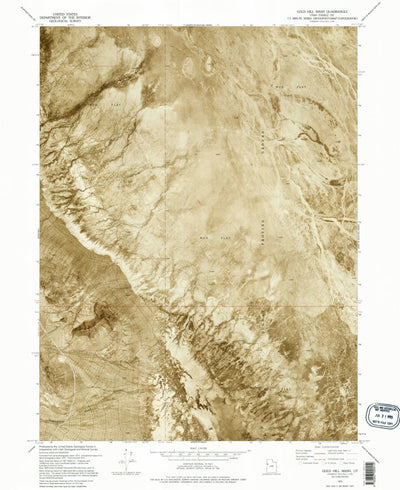 United States Geological Survey Gold Hill Wash, UT (1973, 24000-Scale) digital map