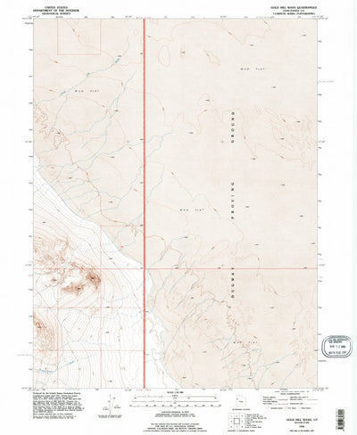 United States Geological Survey Gold Hill Wash, UT (1993, 24000-Scale) digital map