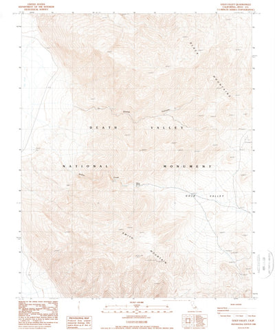 United States Geological Survey Gold Valley, CA (1988, 24000-Scale) digital map