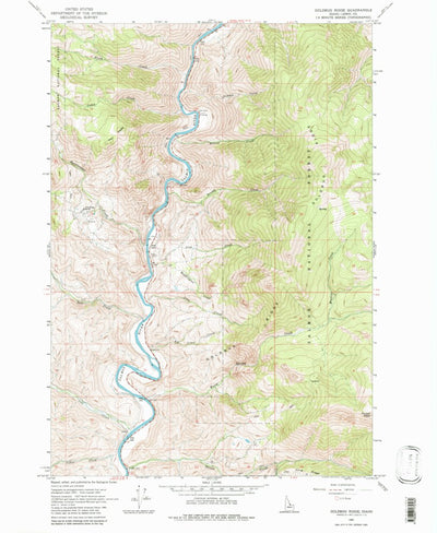United States Geological Survey Goldbug Ridge, ID (1962, 24000-Scale) digital map