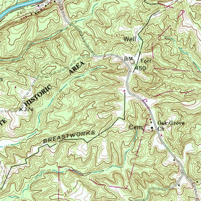 United States Geological Survey Golddust, TN-AR (1972, 24000-Scale) digital map