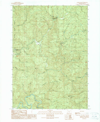 United States Geological Survey Golden Falls, OR (1990, 24000-Scale) digital map