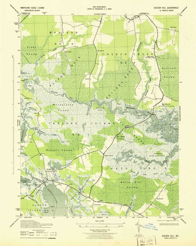 United States Geological Survey Golden Hill, MD (1943, 31680-Scale) digital map