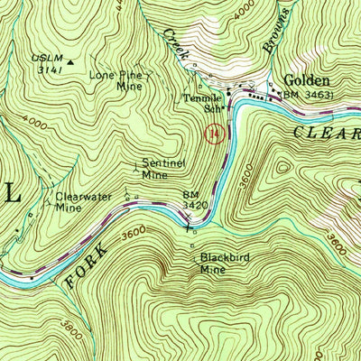 United States Geological Survey Golden, ID (1962, 24000-Scale) digital map