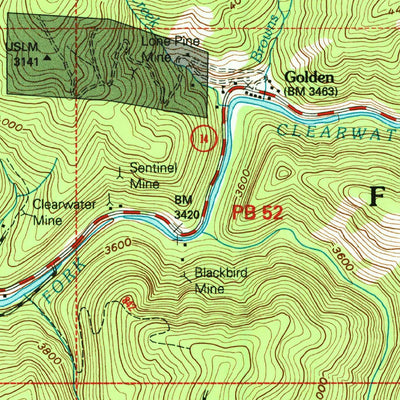 United States Geological Survey Golden, ID (1995, 24000-Scale) digital map