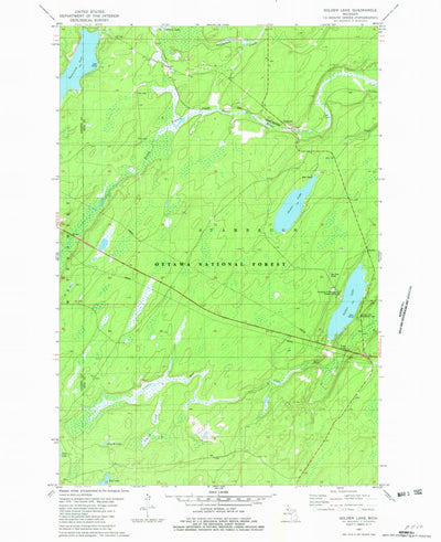 United States Geological Survey Golden Lake, MI (1981, 24000-Scale) digital map