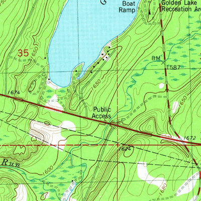 United States Geological Survey Golden Lake, MI (1981, 24000-Scale) digital map