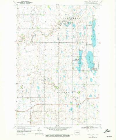 United States Geological Survey Golden Lake, ND (1970, 24000-Scale) digital map