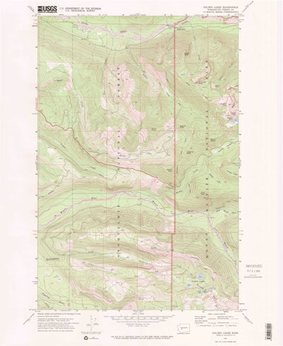 United States Geological Survey Golden Lakes, WA (1971, 24000-Scale) digital map