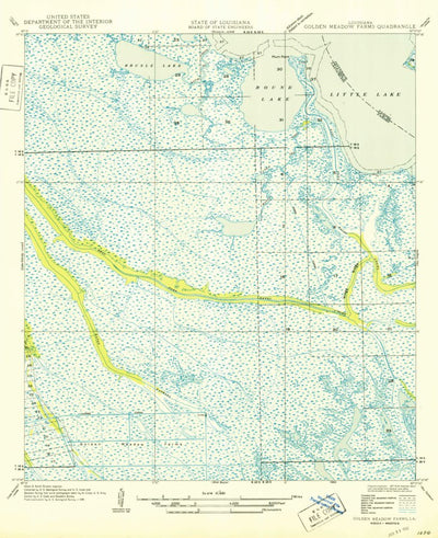 United States Geological Survey Golden Meadow Farms, LA (1950, 31680-Scale) digital map