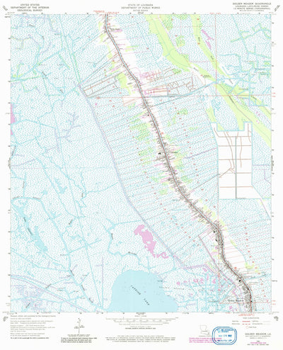 United States Geological Survey Golden Meadow, LA (1964, 24000-Scale) digital map