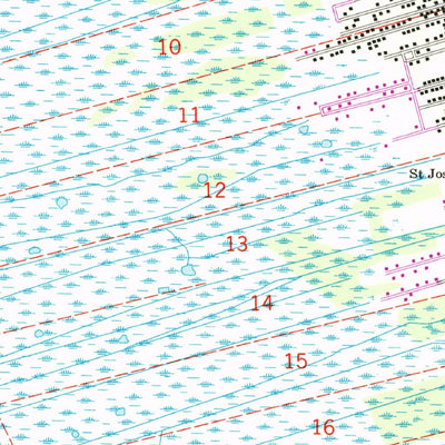 United States Geological Survey Golden Meadow, LA (1964, 24000-Scale) digital map