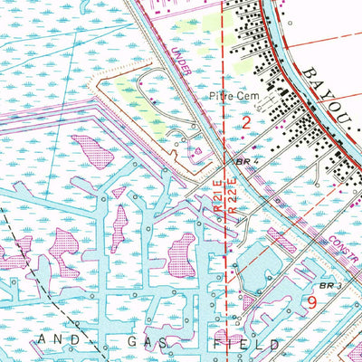 United States Geological Survey Golden Meadow, LA (1964, 24000-Scale) digital map