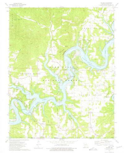 United States Geological Survey Golden, MO (1974, 24000-Scale) digital map