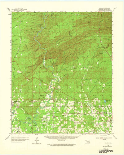 United States Geological Survey Golden, OK (1959, 62500-Scale) digital map
