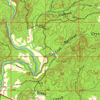 United States Geological Survey Golden, OK (1959, 62500-Scale) digital map